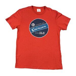 J.Crew 100% Cotton Cambridge Mass Crimson Premium Ale T-Shirt Sz Medium